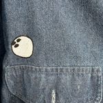 AMRAV authentic jeanswear bowling embroidered L novelty cotton button up shirt Blue Size L Photo 4