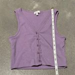 laura's boutique Purple button up crop top   Photo 2