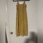 Mimi Chica Dress Yellow Striped button up dress lightweight Photo 6