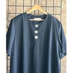 Silhouettes Womens Dress Plus Size Black Maxi Linen Mumu Bohemian Curvy Photo 1