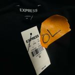 EXPRESS Women XS Black Faux Leather One Shoulder Mini Dress Ruffles Mob Wife Photo 5