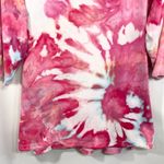 Isaac Mizrahi  Plus‎ Size 2X Top Handmade Tie Dye Crew Neck Pink White 417 Photo 6
