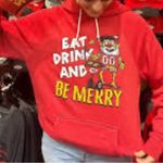 EUC Homage Kansas City KC K.C. Chiefs Christmas Holiday Sweatshirt Small Red Photo 0