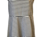 Divided by H&M Black White Striped Fit and Flare Dress Size 12 Photo 0