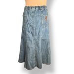 Deadstock Y2K Quacker Factory Embellished Denim Maxi Skirt Rhinestone Details Blue Size 2X Photo 1
