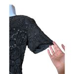 Vintage Amor Black 100%‎ Silk Beaded Dress Size Medium Photo 2