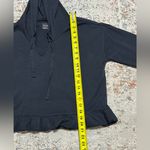 Free Press  flirty ruffle bottom hoodie black size Medium Photo 9