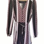 Intermix  Silk Purple Long Sleeve Boho Romper Size 4 Photo 4