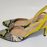 Nikki Hilton x French Sole Yellow Serpent Slingback Heels Size 7½ Photo 7