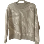 Athleta  Sweater tan & cream camo design Small Photo 0