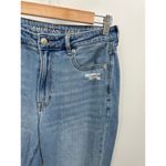 American Eagle Womens Medium Wash Mom Jean Denim Distressed Loose Fit 8 Short Photo 3