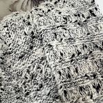 BB Dakota White Black & Silver Long Chunky Knit Cardigan Sweater Photo 5