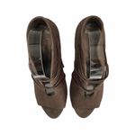 BCBGeneration  Corrina-X Dark Stone Grey Leather Peep Toe Pump Heels Size 6 M Photo 3