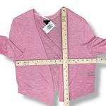 Torrid  Slub Knit 3/4 Sleeve Cropped Shrug Cardigan Pink Large Photo 10