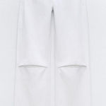 ZARA  CUT OUT RELAXED MID WAIST TRF JEANS $98 WIDE LEG CLASSIC BOHO casual fall Photo 0