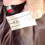 Dark Brown Lambskin Leather Belted Moto Jacket Size L Photo 5