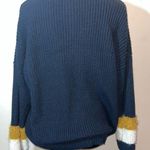 Eddie Bauer  oversized sweater - Navy, mustard yellow & white size medium Photo 1