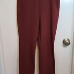 Vince . Size Medium Stitch Front Seam Stretch Pant Dark Currant Red Ponte Cropped Photo 6