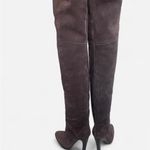 Giuseppe Zanotti Leather Suede Thigh High Stilleto Brown Boots in EU 36 US 6 Photo 3
