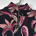 Chico's  Jacquard Mock Neck Sweater Bold Lily Print Elbow Sleeve Size 0/Small EUC Photo 6