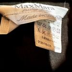 Max Mara  Button Down Shirt 100% Linen 3/4 Sleeve Collared Regular Fit Brown 10 Photo 2