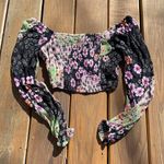 Urban Outfitters UO Myra Printed Lace-Up Crop Top XS Photo 2