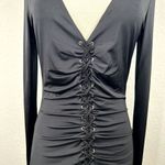 Mistress Rocks  Make Over Black Plunge Neck Dress Photo 3