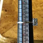 Natural Aquamarine Sterling Silver Ring Size 7.75 Photo 6