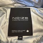 NOIZE Nikita Silver Metallic Puffer Jacket Vegan Hooded Size L NWT Canadian Size L Photo 1
