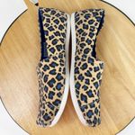 Toms  Alpargata Leopard Print Canvas Slip‎ On Shoes Tan Blue Women Size 9 Photo 4