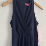 Betsey Johnson NEW  Scuba Crepe Sheath Halter Dress Navy Blue Size 0 XS Classic Photo 2