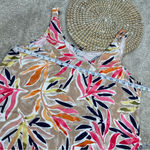 Nic+Zoe Sunrise Floral Tank Midi Dress Sleeveless V-Neck Rayon Multicolor Size L Photo 10