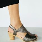 Dansko  Teagan Metallic Gunmetal Leather Heeled Sandals Size 41 or 10.5-11 Photo 2