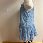 Aerie Eyelet Floral Mini Babydoll Cotton Dress Powder Blue size M Photo 3