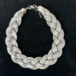 American Vintage Vintage 90s silver tone chunky knotted statement choker necklace bracelet set Photo 1