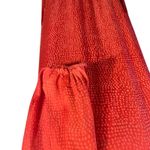 En Crème Red Long Sleeve Maxi Dress Women's M Deep V Neck, Open Waist Boho Party Size M Photo 8