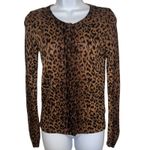 The Limited THE 90's Brown Black Leopard Print Button Front Cardigan Sweater XS Photo 1