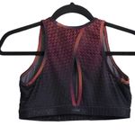 WITH Wear It To Heart Womens Sports Bra Top Red Black Ombre Sleeveless Mesh M Size M Photo 2