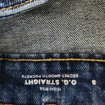 Old Navy  Cuffed Jean Shorts Size 8 OG Straight High-Rise Denim Shorts Photo 5