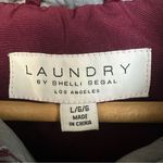 Laundry by Shelli Segal Jacket Coat Womens Large Quilted Red Burgundy Winter Photo 7