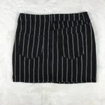 Vanilla Star Jeans Vanilla Star Cotton Black Striped Denim Mini Skirt NWT 9 Photo 1