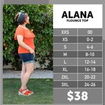 LuLaRoe Alana Flounce Top NWT Photo 4