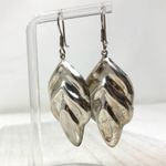 Sterling Silver TAXCO leaf shaped earrings, 13.2g Photo 3