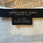 Andrew Marc Marc New York Cream Ruffle Sleeveless 100% Linen  Blouse Photo 10