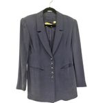 Dana Buchman  Blazer Jacket Periwinkle Purple Women's Sz  6 W/ Glass Button‎ Photo 6
