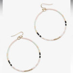 Maurice's 2/$10 NWT Maurice’s Beaded Hoop Drop Earrings Photo 0