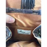 Vintage Marco Avane Brown Tapestry Beaded Pouch Fringe Crossbody Photo 5