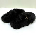 Jeffrey Campbell Rlxathome Faux Fur Slipper Black 6 NEW Vegan Cozy Soft Fluffy Photo 9