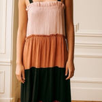 Blu Pepper  Colorblock Tiered Maxi Dress, M Photo 0