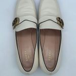 Gucci Mystic white leather Malaga Kid GG Marmont Loafers 41 Photo 10